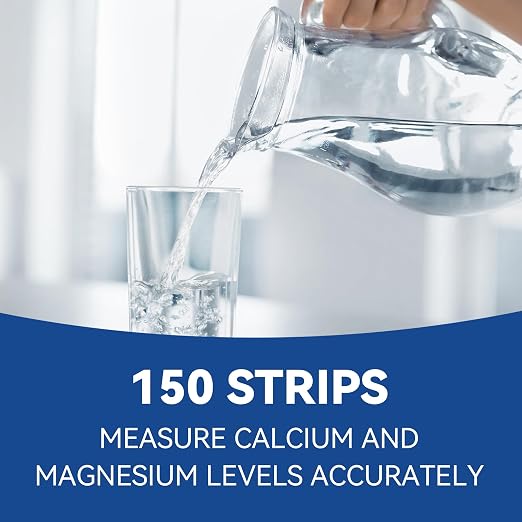 Water Hardness Test Kit with 5-Pads（150strips） | Upgraded 5-pads,Hard Water Test Strip,Tap/Well/Pool/Spa/Softener/Drinking, Accurate0-425ppm
