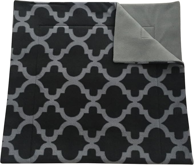 Small Pets and Company Guinea Pig Fleece Cage Liner for Midwest Habitat | Fleece Guinea Pig Bedding (Midwest, Gray Quatrefoil)