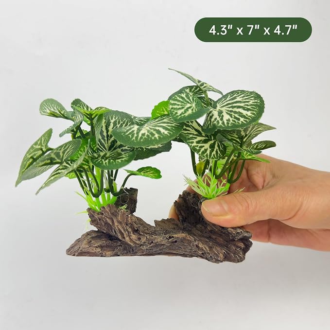Fish Tank Decor, Aquarium Plants, Reptile Tank Accessories | Artificial plant decorations for aquariums and amphibian habitats, providing both hiding spots and decoration. Type-B