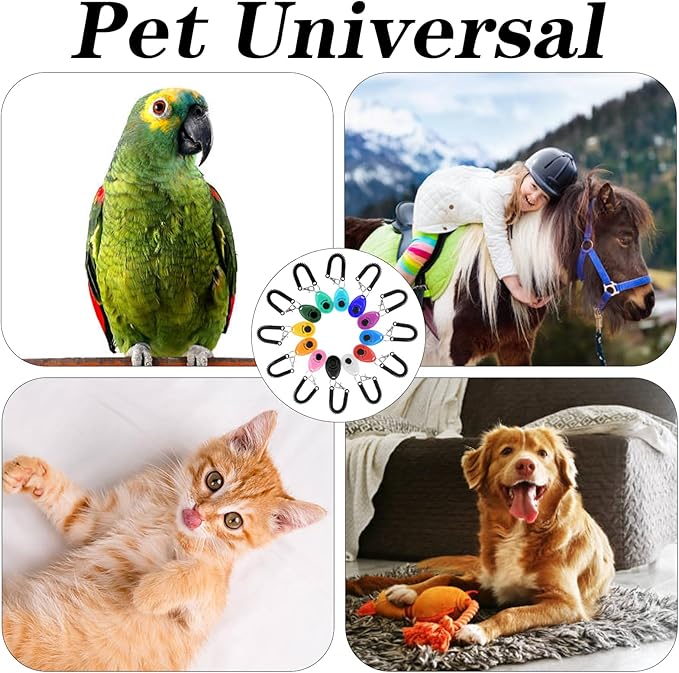 Kifmurase 32 Pack Dog Training Clicker Bulk, Colorful Pet Training Clickers Cat Animal Trainer Clicker with Wrist Strap for Pet Dog Cat Horse Bird Behavioral Trainer Accessories (Multicolor)