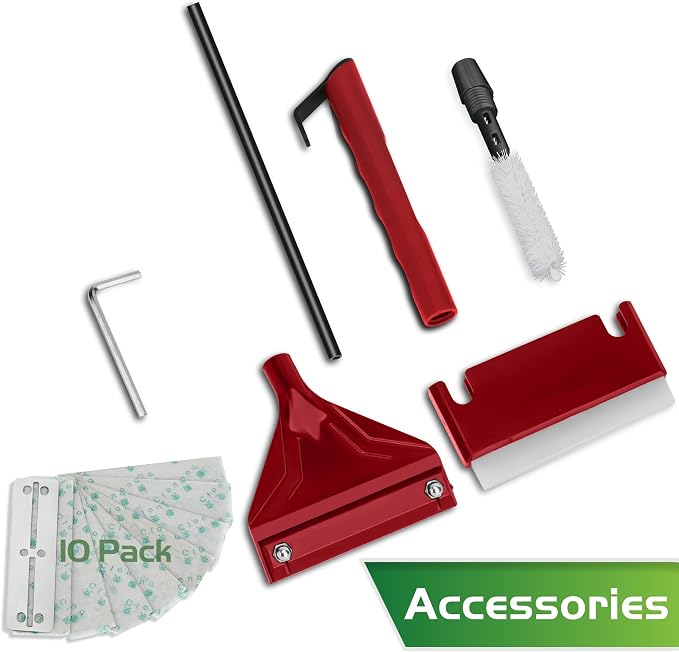 16.5’’ Professional Algae Scraper, Aquarium Blade Cleaner with 10 Pcs Replaceable Blades Stubborn Algae, Suitable for Water Tank Size Under 28 Gallons