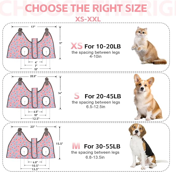 ATESON Dog Grooming Hammock for Small Dogs & Cats, Dog Grooming Harness for Nail Trimming, Pet Grooming Sling Helper with Nail Clippers/Nail Trimmers