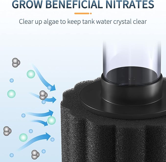 Pawfly Aquarium Sponge Filter, Mini Sponge Filter Kit with Airline Tubing and Control Valve for Small Fish Tank up to 3 Gallon