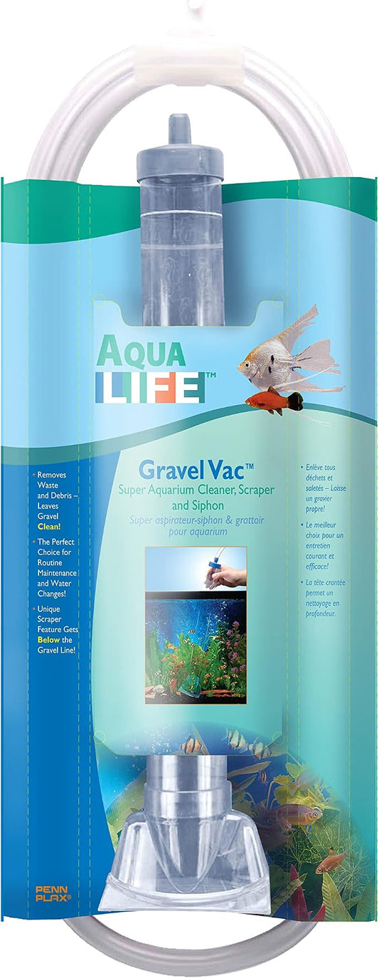 Penn-Plax Gravel Vacuum for Aquariums | Make Cleaning and Tank Maintenance Quicker and Easier (GV16) 16"