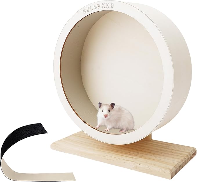 13in Large Hamster Silent Exercise Wheel – Wooden Chinchilla Wheel with Removable Washable Track, Quiet Wheel for Hedgehog,Rat,Syrian Hamster（13in）