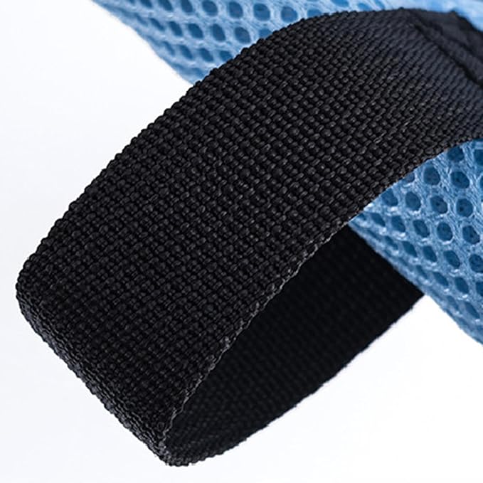 Pet Grooming Hammock Harness for Cats Small Dogs Dog Grooming Sling Stand with Frame Mesh Polyester Quick Eight Hole Design Suitable for Bathin, Blue