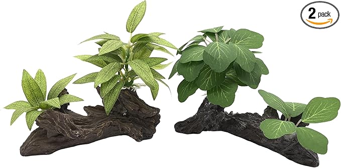 M2cbridge Artificial Fish Tank Plants Silk Aquarium Plastic Plant Aquatic Water Grass Foreground Decor(2PCS Big Green)