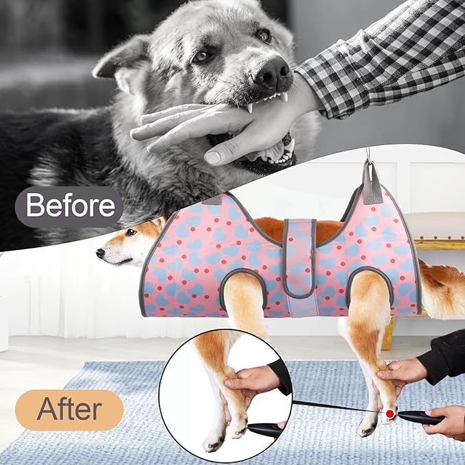 ATESON Dog Grooming Hammock for Small Dogs & Cats, Dog Grooming Harness for Nail Trimming, Pet Grooming Sling Helper with Nail Clippers/Nail Trimmers