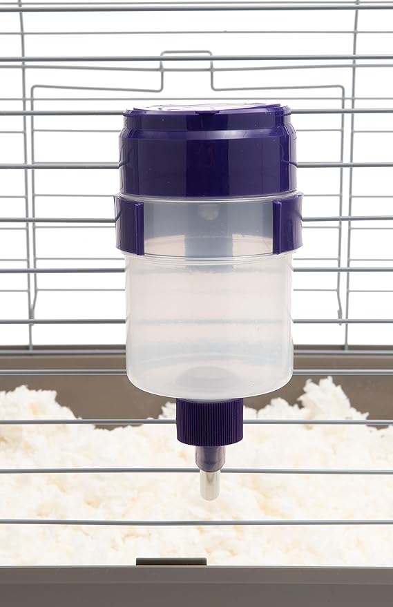 Lixit® Lever Valve Top Fill No Drip Water Bottles for Rabbits, Chinchillas, Ferrets, Guinea Pigs and Adult Rats (Purple (Pack of 2), 16 Ounce)