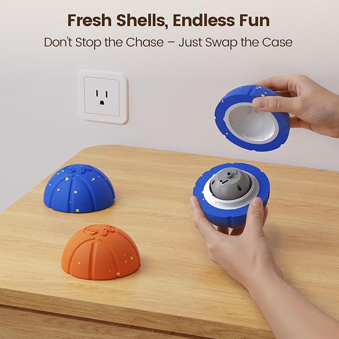 Invengo Interactive Dog Ball, Automatic Rolling Dog Toys with 3 Play Modes, E-TPU Material Dog Balls, IP65 Waterproof Interactive Dog Toys for Medium Dogs(Blue)