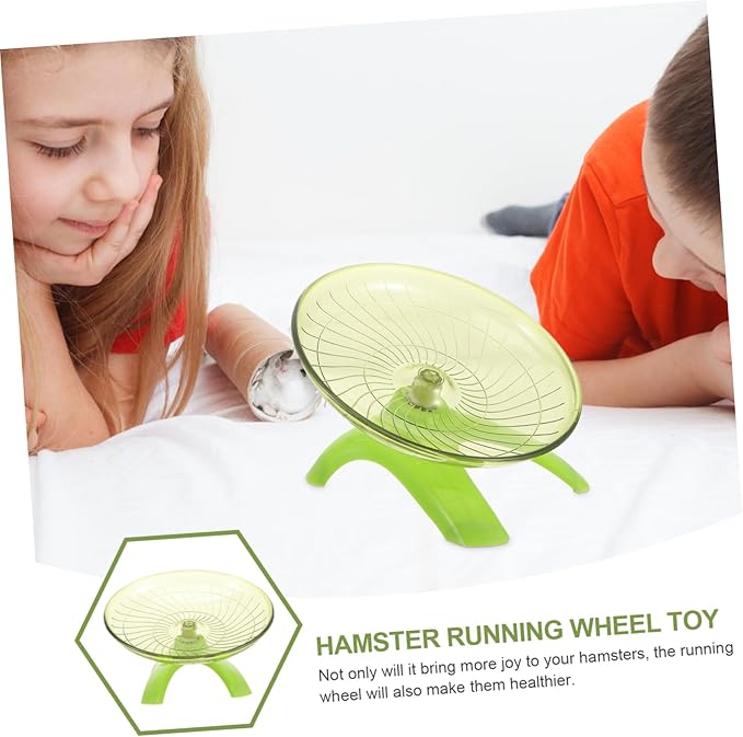 BESPORTBLE Silent Guinea Pig Running Wheel Quiet Exercise Saucer for Hamsters Hedgehogs Mice Pets Smooth Edges Low Noise Design for Active Play Relief