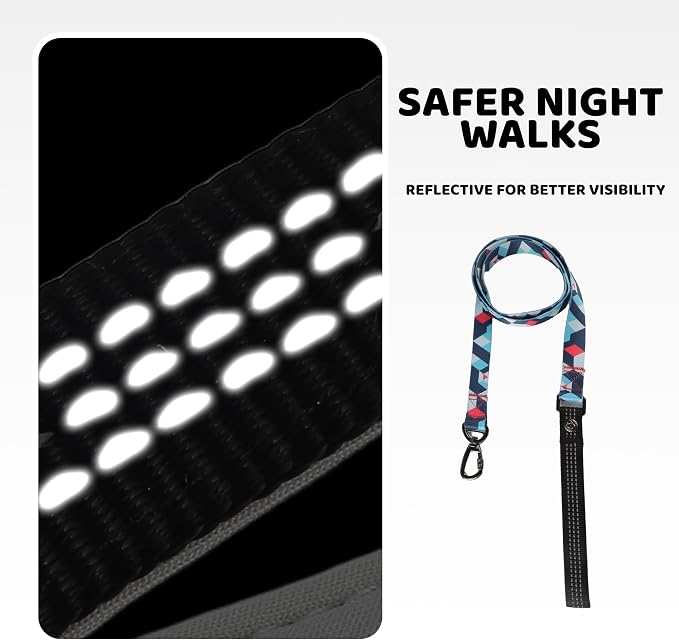 EVERKING Dog Collar & Leash Set for Everyday Walking | Matching adjustable collar and leash set with reflective handle and heavy-duty hardware for comfortable everyday dog walks.