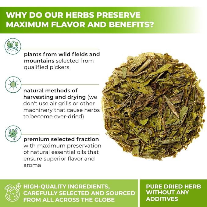 50 Bags Lovage Leaf Herb Tea (Levisticum Officinale) – 50 Count 1.5g Herbal Bags Hoja De Levístico