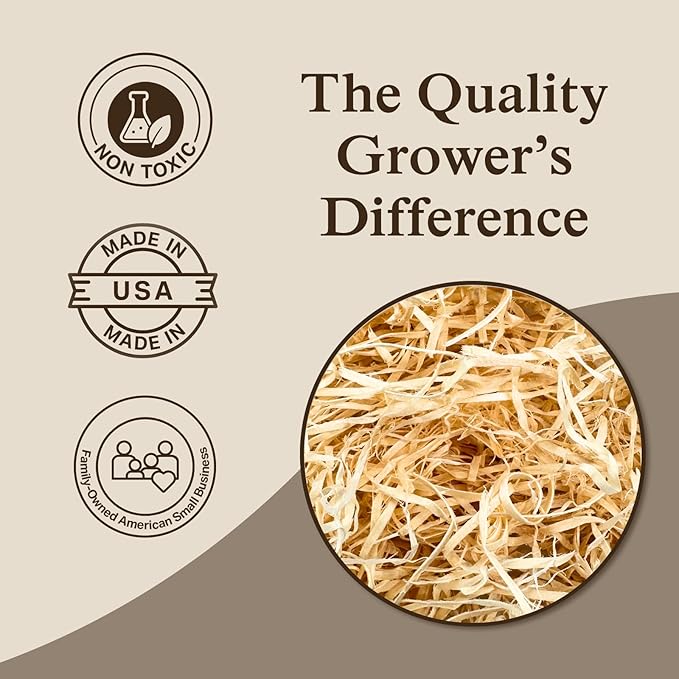 The Habitat Life - Natural Ribbon Cut Excelsior - for Birds, Hamsters, Gerbils, Rats & Other Small Mammals - Soft & Absorbent - Wood Fiber - Dye-Free & Safe - Medium - 2 Pack