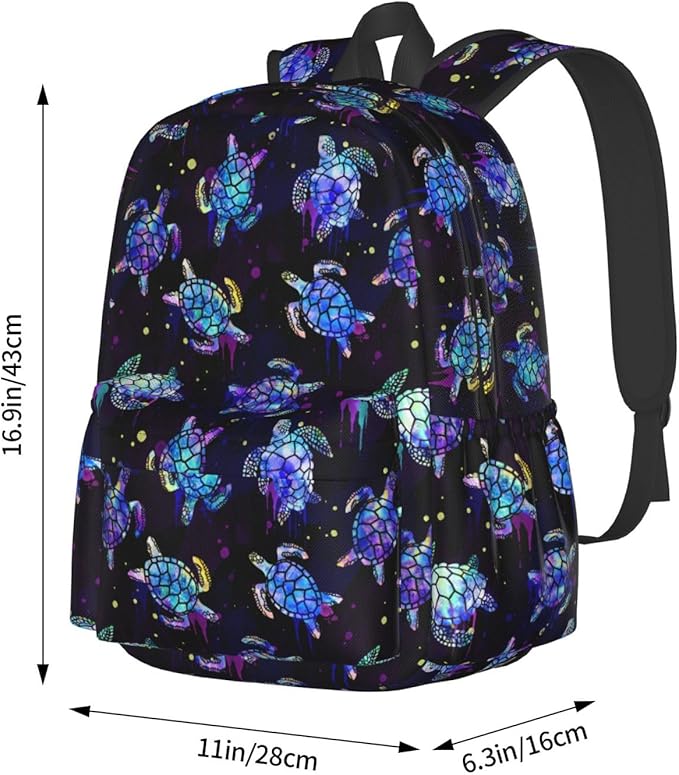 Sea Turtles Backpack for Women 16.9 inch Travel Casual Laptop Backpack Lightweight Waterproof Hiking Daypack