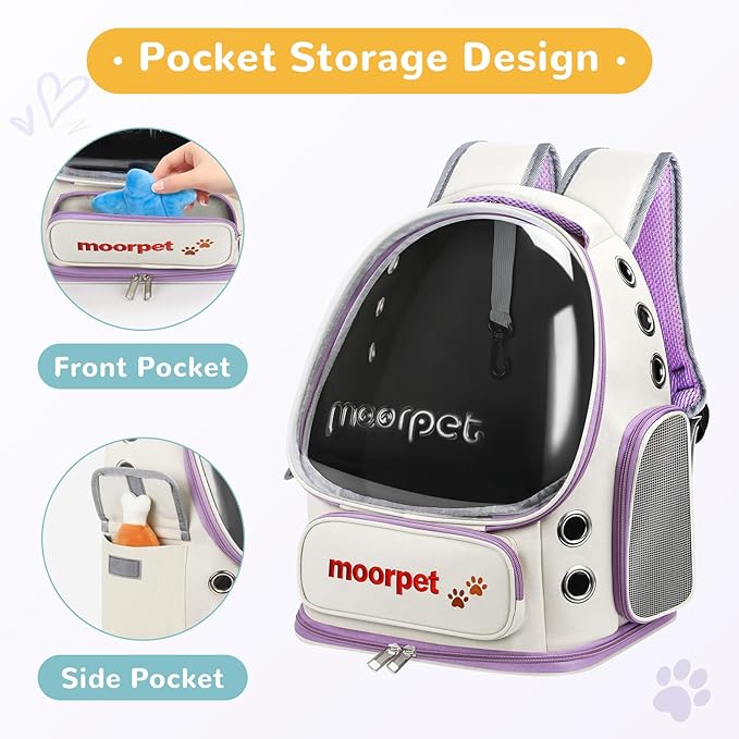 Cat Carrier Backpack, Large Cat Bubble Backpack, Breathable Pet Carrier Backpack, Cat Backpack for Small Dog Kitten Cats, Carrying Bag for Travel Hiking