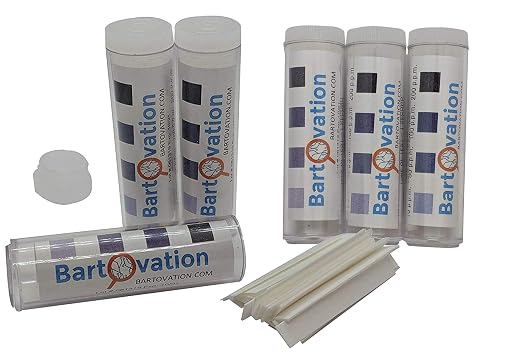 Chlorine Sanitizer Paper Test Strips, 10-200 ppm, 600-Pack | Sani Test Strips, Food Service, Restaurant, Precision Bleach, Made in USA