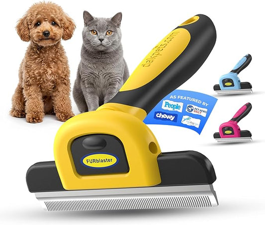 DakPets Stainless Steel Deshedding and Dematting Tool | Professional Pet Grooming Fur Brush for Cats and Dogs Hair Removal