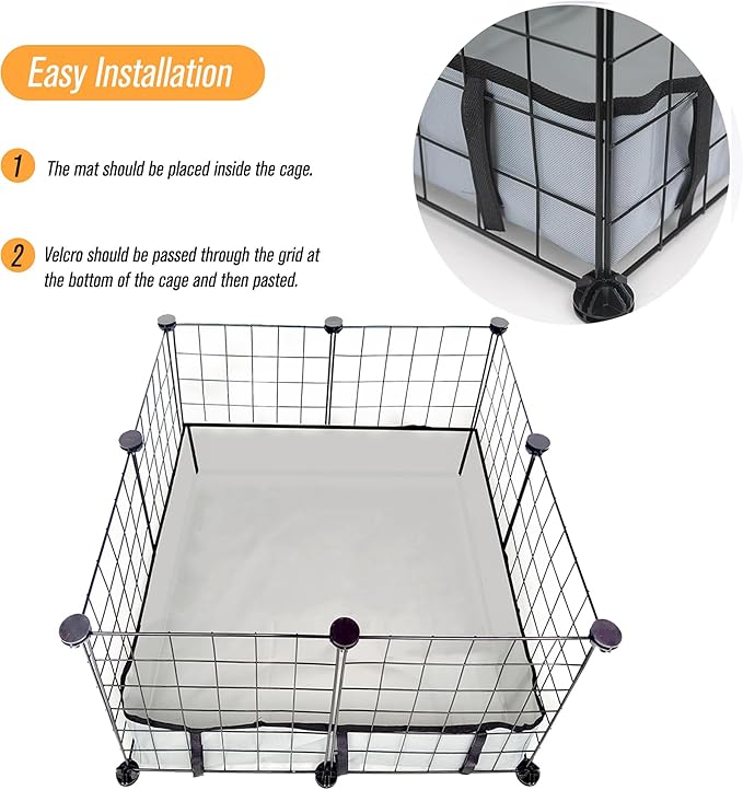 DZWLKJ Guinea Pig Cage Liner Tarp Bottom Waterproof and Washable Base Also for Rabbits, Bunny, Chinchesillas, Hedgehog, Ferrets and Other Small Animals(28x28 inches)