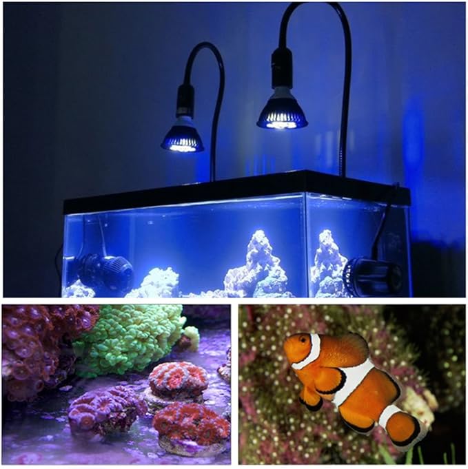 LED Aquarium Blue Light Blub, 18W (36W Equivalent) LED Plant Grow Light Bulb with 450-460nm Blue LEDs for Indoor Plants Veg and Aquarium Plants Growing