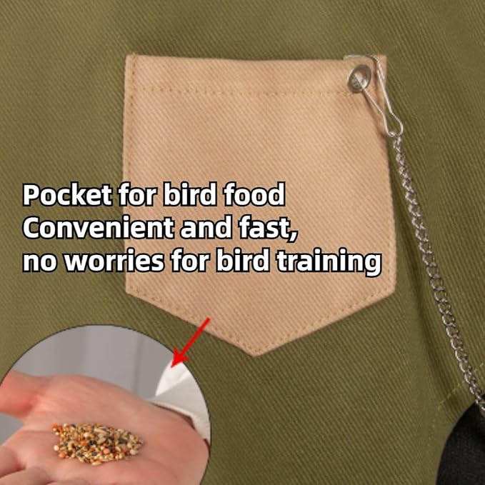 Parrot Anti-Scratch Shoulder Protector, Multi-Functional Bird Diaper Flight Suits Pee Pads Diaper Poop Shawl for Cockatiel Parakeet Macaw Lovebirds Finches (Beige)