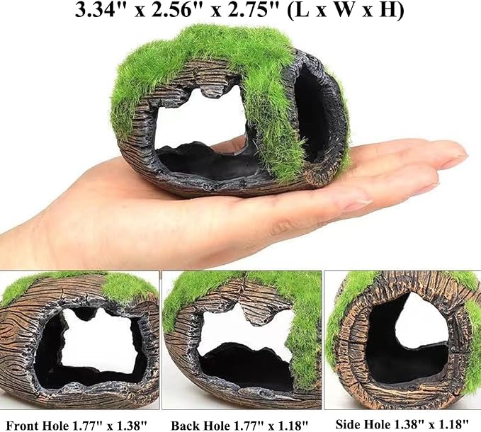 Fish Tank Accessories Decorations, Aquarium Hideout Cave for Betta, Fish Tank Ornament 3.5"