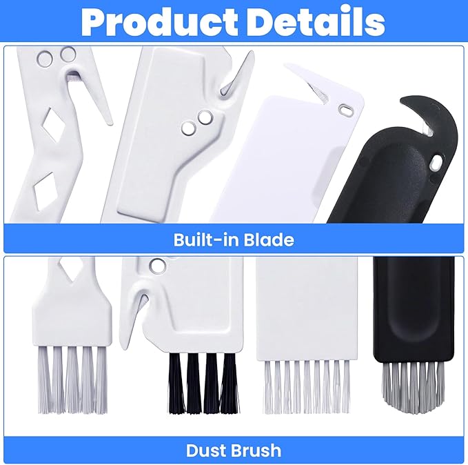 4 PCS Handheld Vacuum Cleaner Brush, 4 Styles Universal Dusting Brush, 2 in 1 Vacuum Roller Cleaning Tool for Sweeping Robot
