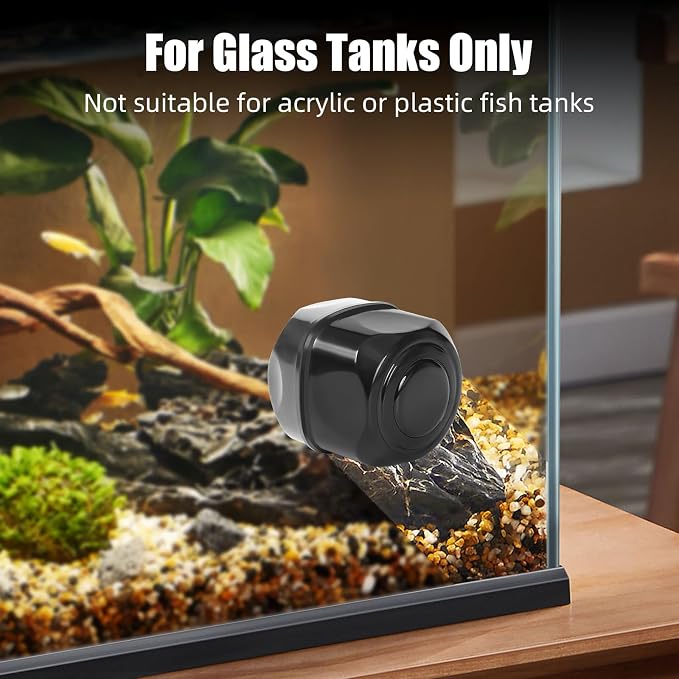 AQUANEAT Aquarium Magnetic Brush, Glass Fish Tank Cleaner, Algae Scraper, Not for Acrylic and Plastic, Large (Pack of 2)