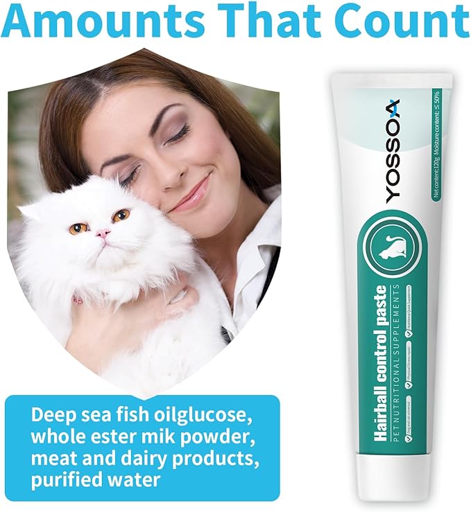 4.23oz Cat Hairball Remedy, Hairball Remedy Gel for Kittens Pet, Care Cat Hairball Supplement-Hairball Treatment for Cats Furball Control Relief Remedy & Digestive Support Hair Ball Relief for Cats