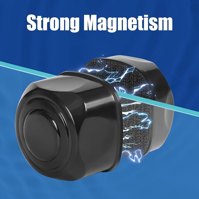 AQUANEAT Aquarium Magnetic Brush, Glass Fish Tank Cleaner, Algae Scraper, Not for Acrylic and Plastic, Large (Pack of 2)