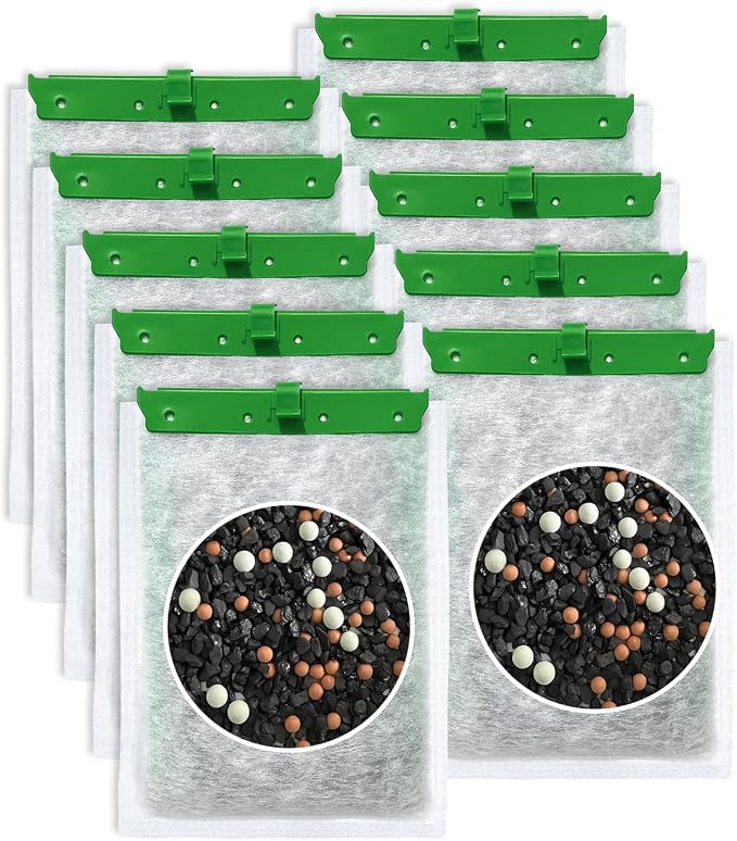 10 Pack 5-Layer Cartridges Compatible Tetra Whisper Large, PF20-60 | Upgraded Filter Cartridges for Turtle Tank & Aquariums, Compatible with Tetra Whisper 20i 40i IQ20 30 45 60 PF20 30 40 60