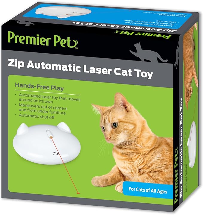 Premier Pet Zip Automatic Laser Cat Toy, Interactive Toy for Indoor Cats