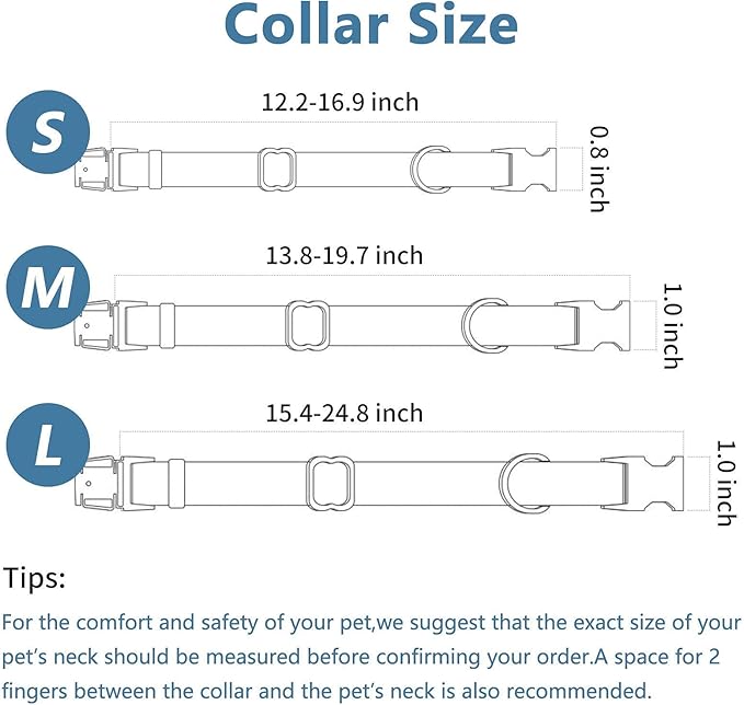 Dog Collar and Leash Set.Soft and Easy to Clean Vegan Leather with Rose Gold Metal Buckle for Small Medium Large Dogs (Black, M(13.8"-19.7"))