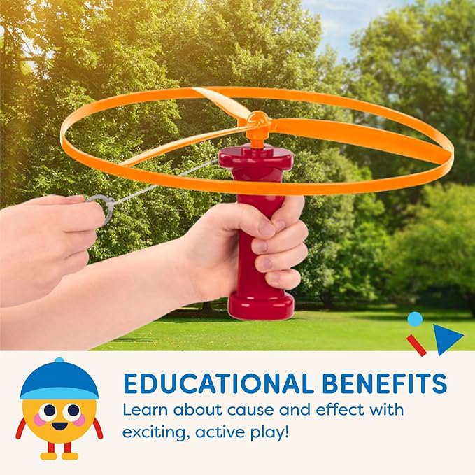 Battat – Flying Disc Toy – 2 Launchers & 4 Discs – Helicopter Playset – Outdoor Toys for Summer – 3+ Years– Skyrocopter