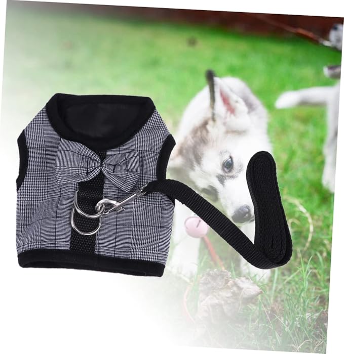 Toddmomy Small PET Vest Harness Breathable Mesh for Rabbits Guinea Pigs and Small Animals Adjustable Leash Lead and Traction Strap