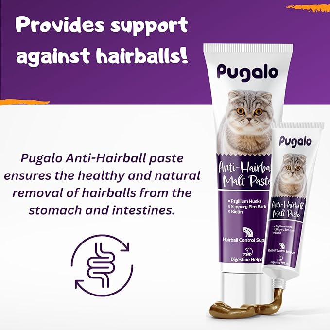Cat Hairball Remedy Gel 100ml (3.5oz) Malt Paste for Cats Supports Hairball Control & Digestive Health