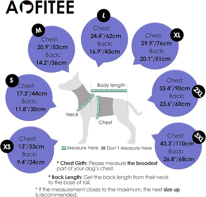 AOFITEE Dog Coat, Warm Dog Winter Coat for Large Dogs, Reflective Turtleneck Dogs Jacket with Harness Built in, Waterproof Windproof Pet Puffer Jacket Fleece Vest for Cold Weather, Blue XXXL