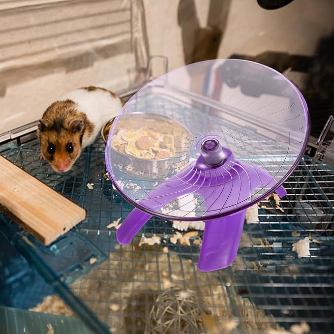 POPETPOP Silent Hamster Running Wheel 7 Inch Exercise Wheel for Small Pets Including Hamsters Gerbils Hedgehogs Squirrels Quiet Fitness Toy for Pet Activity