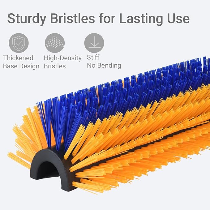 2 Pack Livestock Scratching Brush, Large Horse Grooming Brush Kit With Stainless Steel Curry Comb for Full Massage, Heavy Duty Animal Scratcher for Goat, Cow, Donkey, Horses, Barn or Pasture