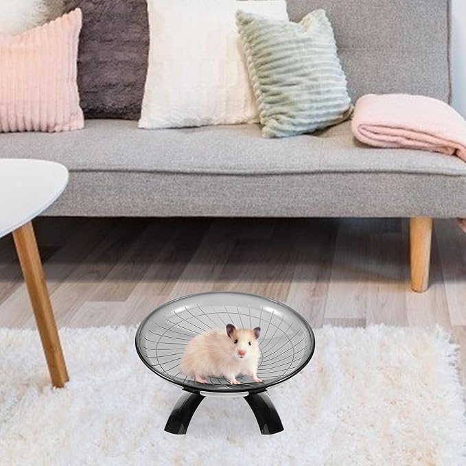 POPETPOP Silent Hamster Running Wheel 7.08 Inch Exercise Wheel for Small Pets Like Hamsters Gerbils Hedgehogs Quiet Spinning Sports Toy