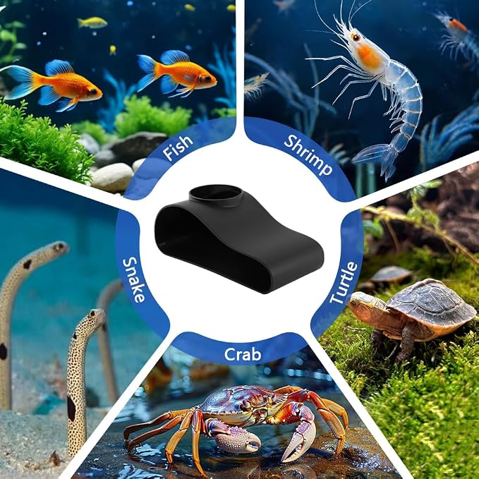 Aquarium Underground Tunnel Cave Fish & Shrimp Under Gravel Tunnel Aquarium Cave Hideout Shrimp and Fish Hiding Caves Shrimps Hideout(Size:Single Hole)
