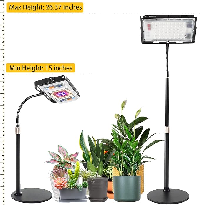 LBW Grow Light for Indoor Plants, Full Spectrum Desk LED Plant Light | On/Off Switch Small Grow Lamp, Height Adjustable, Flexible Gooseneck, Ideal for Indoor Growth