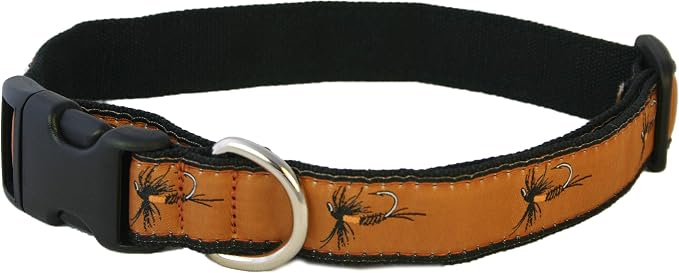 The Good Dog Company- Hemp Dog Collar Hunting and Fishing - Mallard and Fly … (X-Large (Fits 25"-30" Neck), Earth Fly)