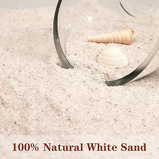 Silica Gravel, Multi-Purpose Mini White Silica Sand for Fire Pits, Aquariums and Landscaping, 5LB