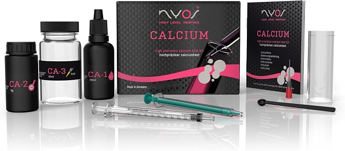 NYOS® Calcium Reefer Test Kit for Saltwater Aquariums - Precision Reef Water Testing with 5 mg/l Accuracy - 50 Tests - Lab Grade