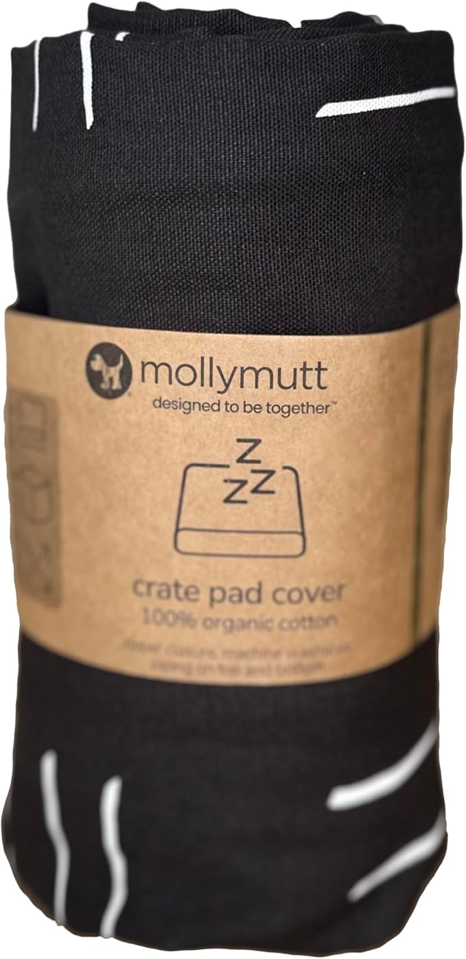 Molly Mutt Dog Crate Pad Cover, 100% Cotton Canvas Cover for Dog or Puppy Crate Bed, Durable, Washable, and Free of Harmful Chemicals, Pre-Shrunk, 42"x28"x2.5", Dreams