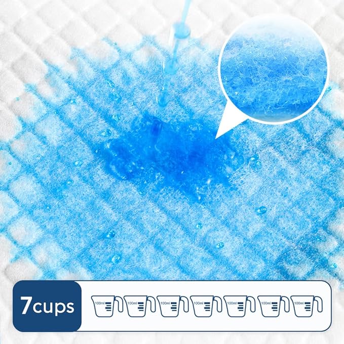 Quilocare 100PCS 28” x 34” Puppy Pads, Super Absorbent Leakproof Quick Drying Puppy Pee Pads for Dogs, Extra Large Disposable Dog Training Pads