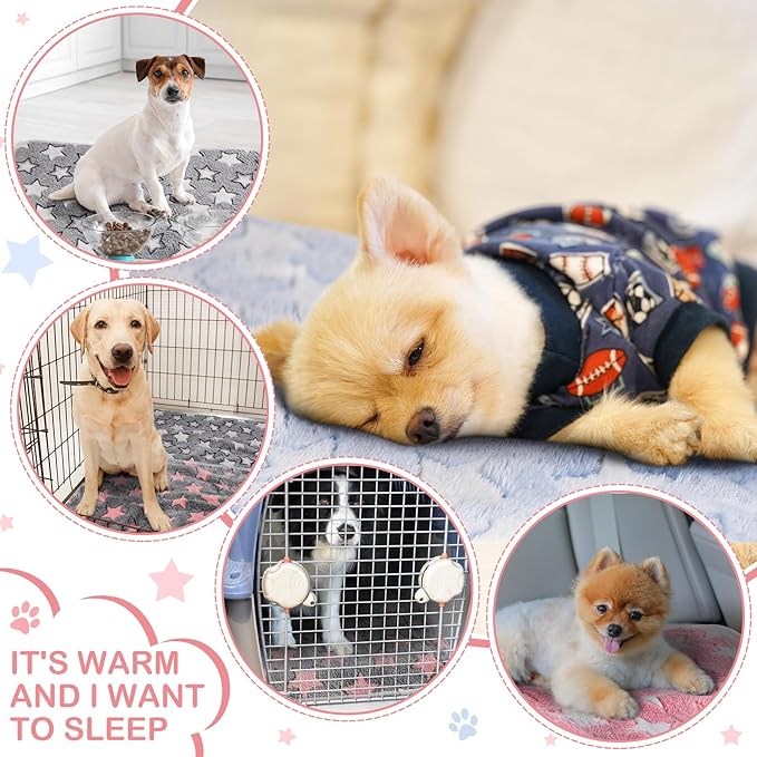 Tudomro 8 Pcs Guinea Pig Blankets Washable Small Pet Fleece Bedding Cage Liners Double Sided Pet Reusable Sleep Mat Pad Cover for Ferret Chinchilla Furniture Protection(Big Star,12 x 12 Inch)