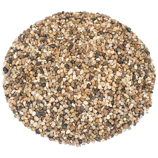 River Rocks, Landscaping Pebbles, Mixed Color Decor Stones, 10 Pounds | Ornamental Gravel Filler For Flower Bed, Fish Tank, Plants, Vases, Succulents, Home & Garden Landscaping Decoration