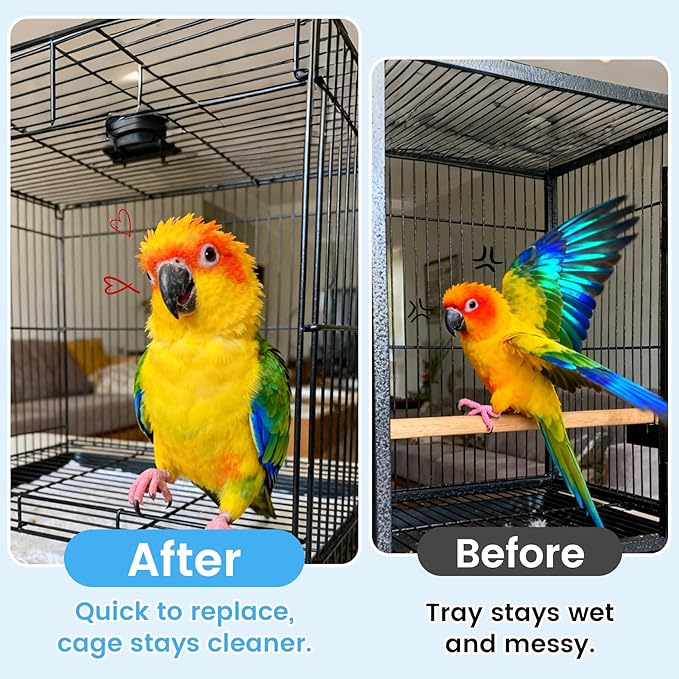 31.5x23.6in Bird Cage Liners - 200 Sheets Pre-Cut Disposable Cage Tray Liners, High Absorbent Non-Woven Pads for Parrots, Cockatiels and Small Animals